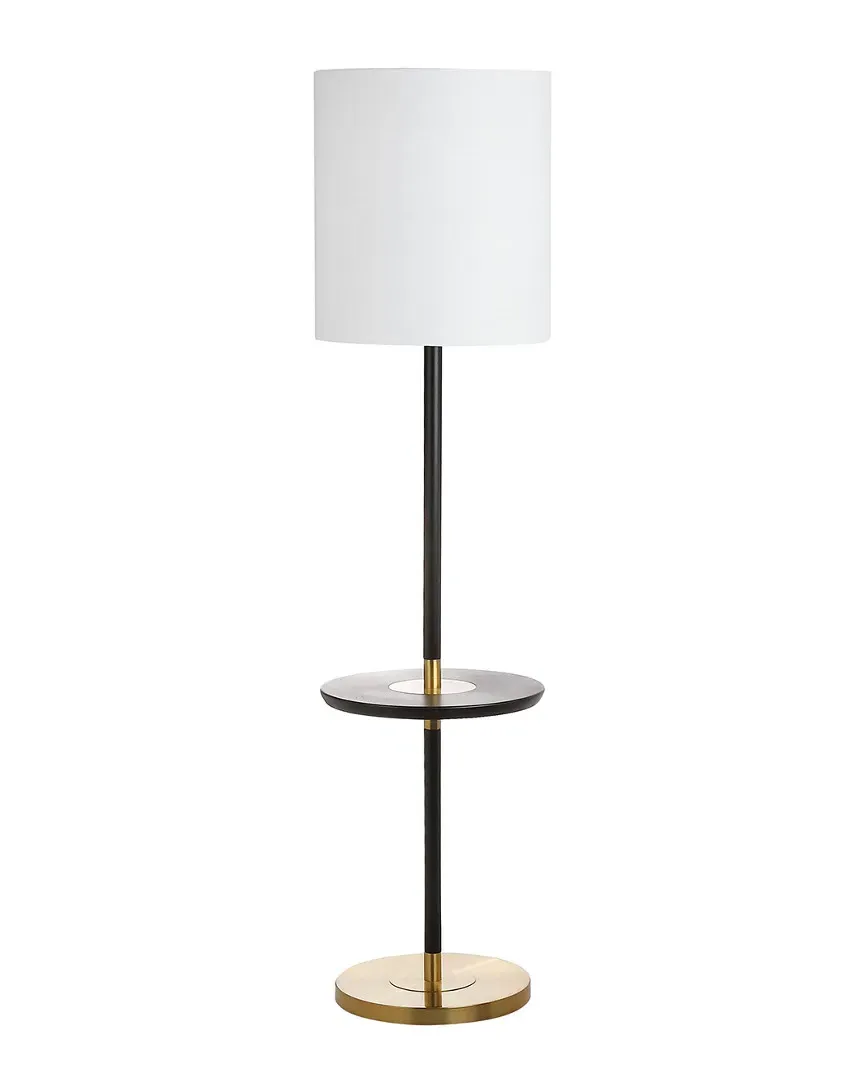 Janell 65in End Table Floor Lamp - Black, Wood image