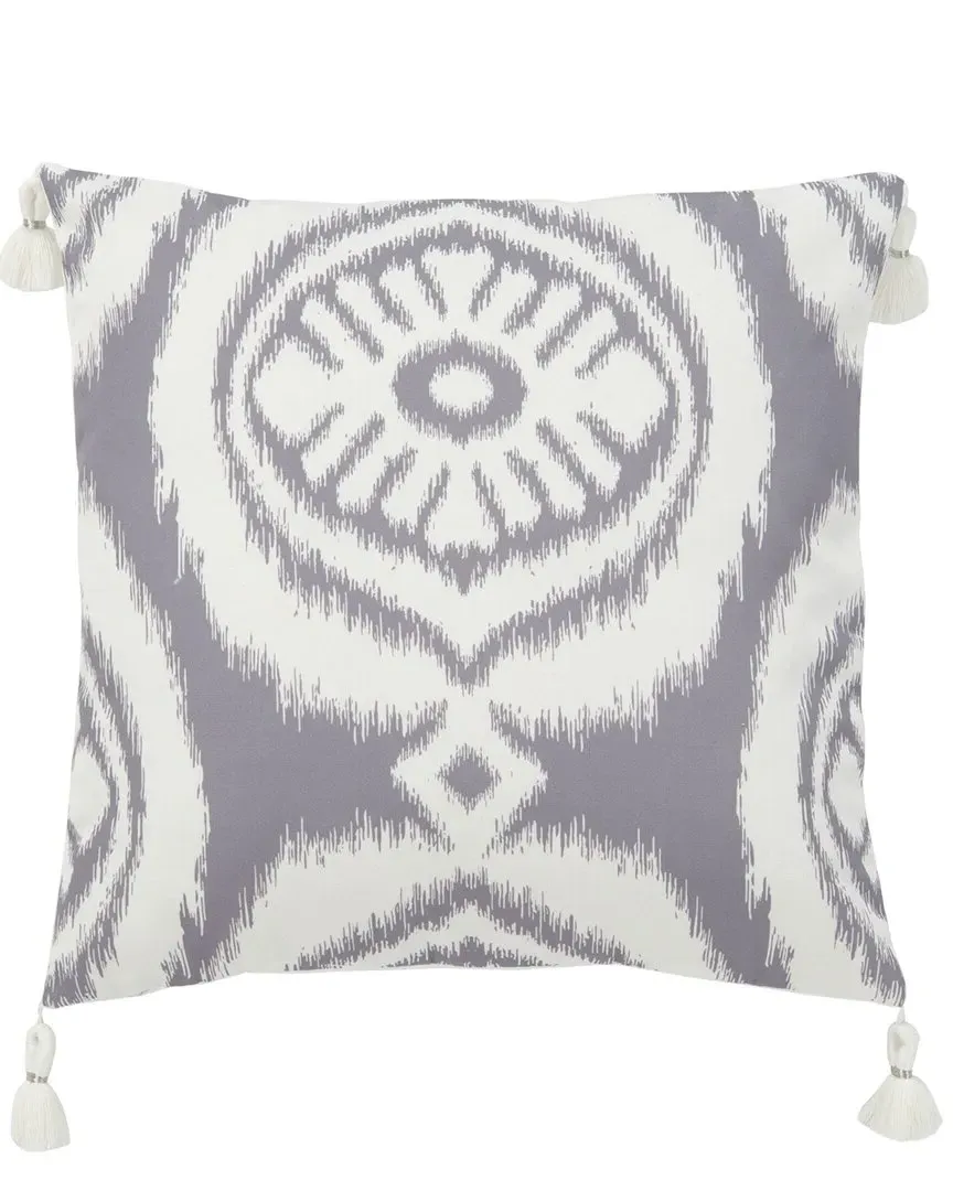 Jaquet 18x18 Outdoor Pillow with Tassels - Grey image