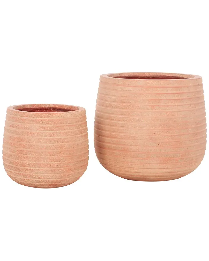 Jasper Set of 2 Planter Pots - Terracotta, Ficonstone image