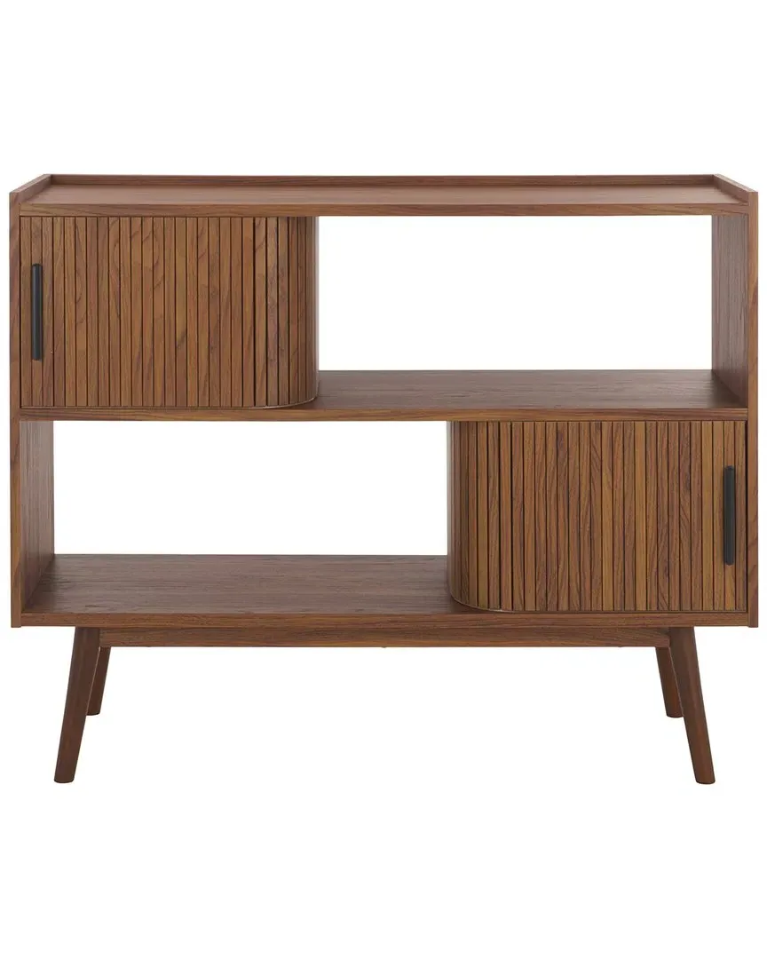 Javante Tambour Door Media Stand - Walnut