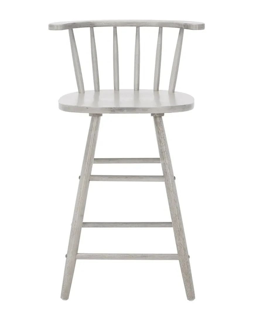 Jay Wood Counter Stool - Grey, Rubberwood