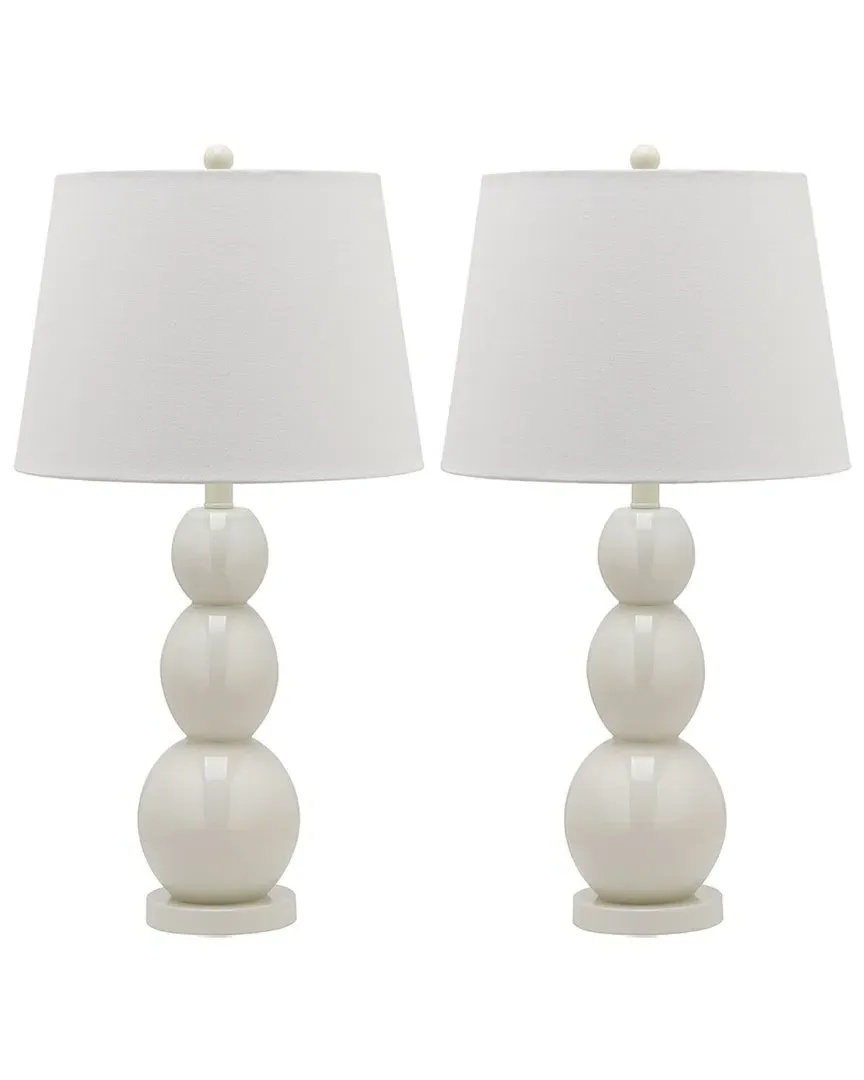 Jayne Three Sphere Glass Lamp - White image