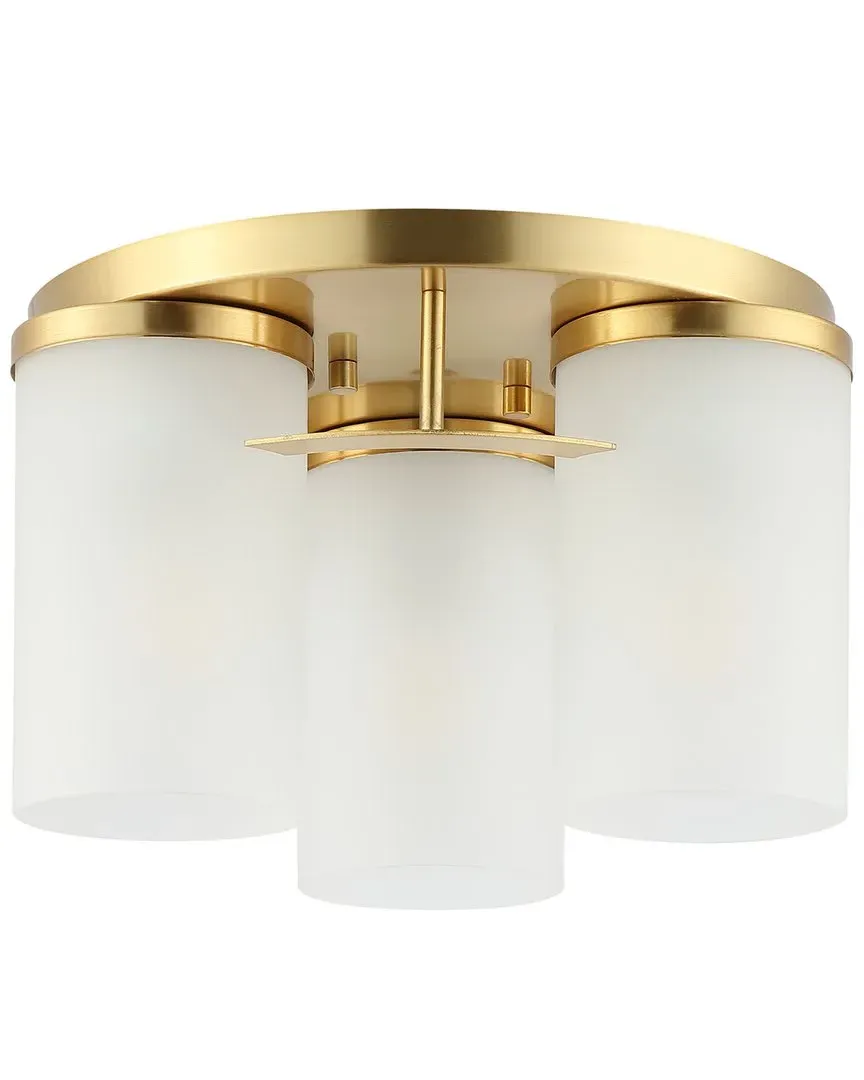 Jeffra 3-Light 12.5in Flush Mount - Brass Gold image