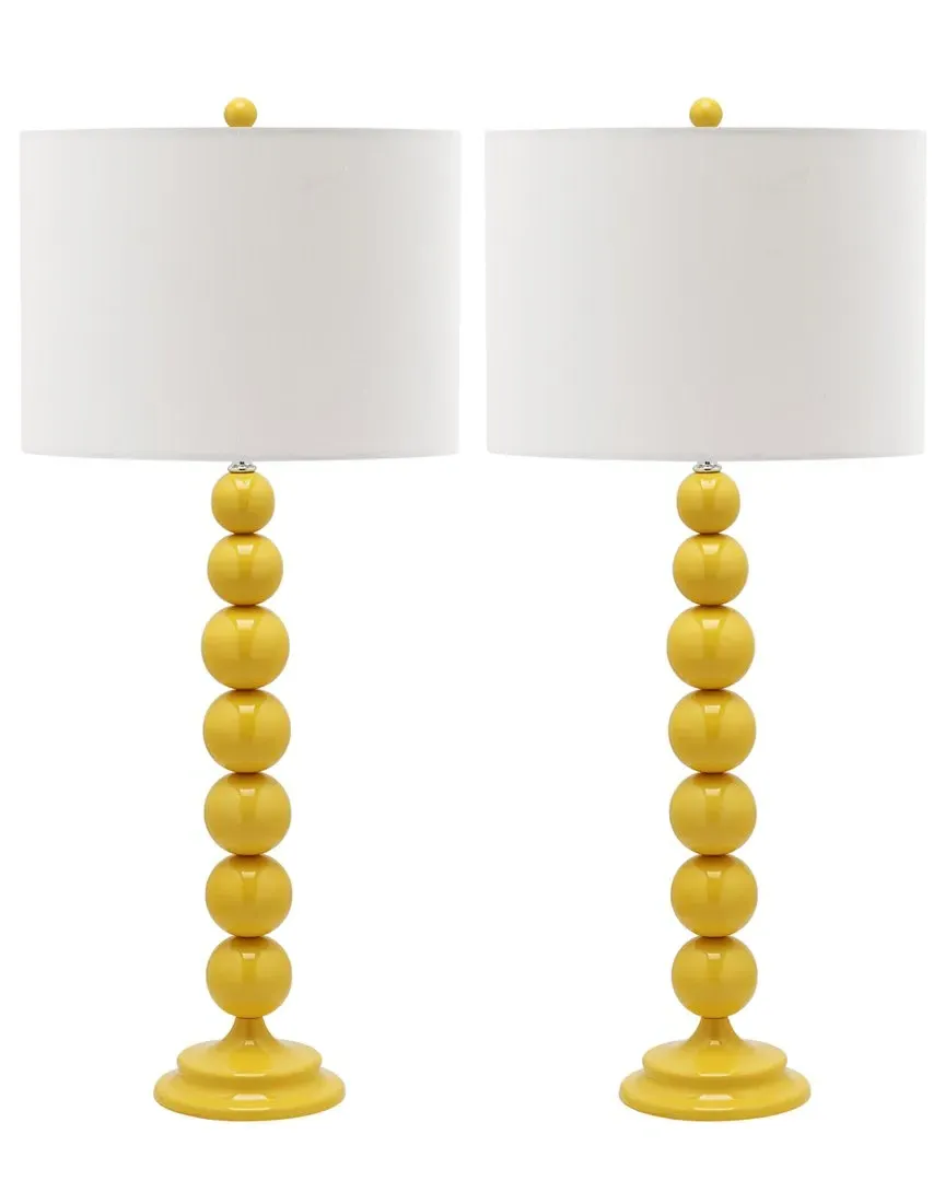 Jenna 31.5in Stacked Ball Lamp - Yellow
