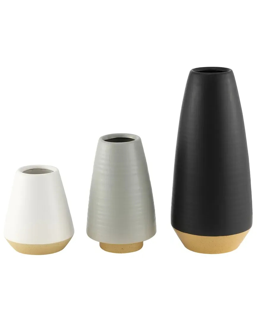Joetta Set of 3 Vases - Multi, Ceramic