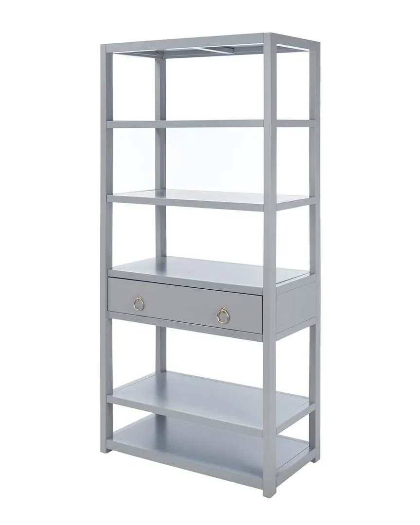 Johni 1-Drawer 5-Shelf Etagere - Grey, Mahogany