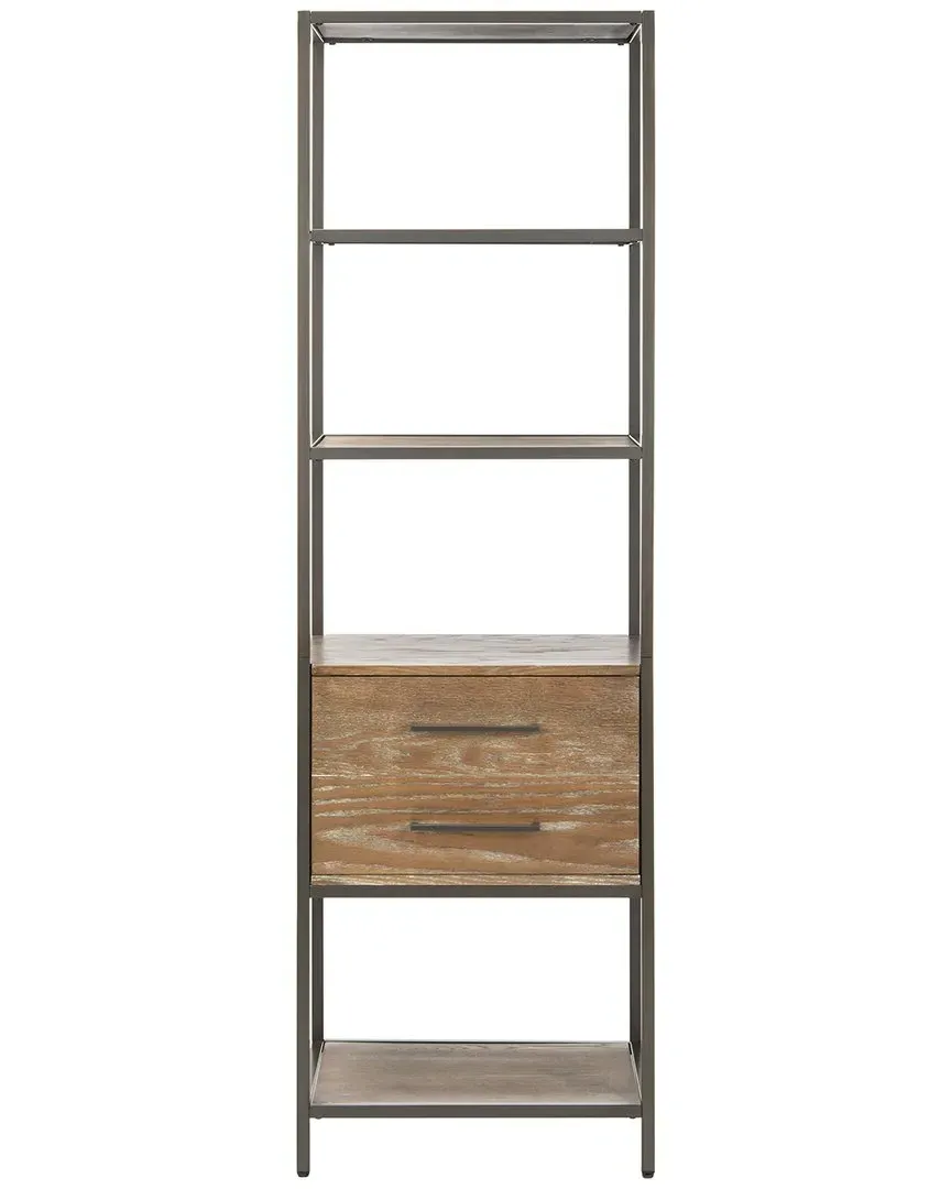 Jola Etagere with Drawer - Rustic Oak, Gunmetal image