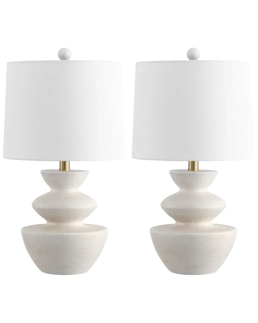 Jorden Table Lamp Set of 2 - White, Resin image