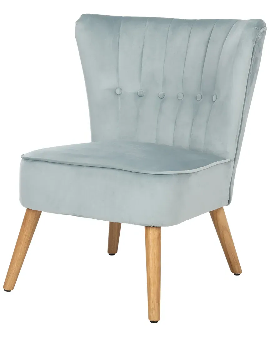 June Accent Chair - Slate Blue, Rubberwood