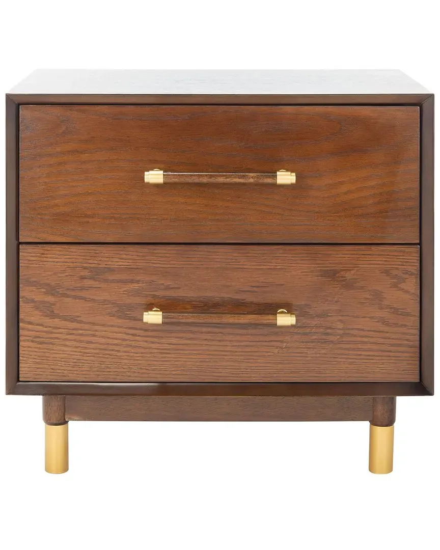 Justice 2-Drawer Nightstand - Walnut Veneer image