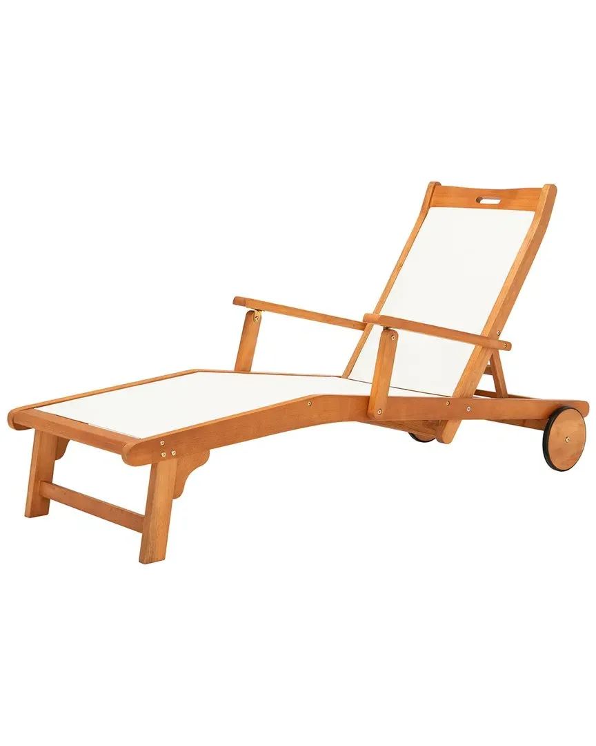 Kamson Outdoor Sunlounger - Natural, Eucalyptus