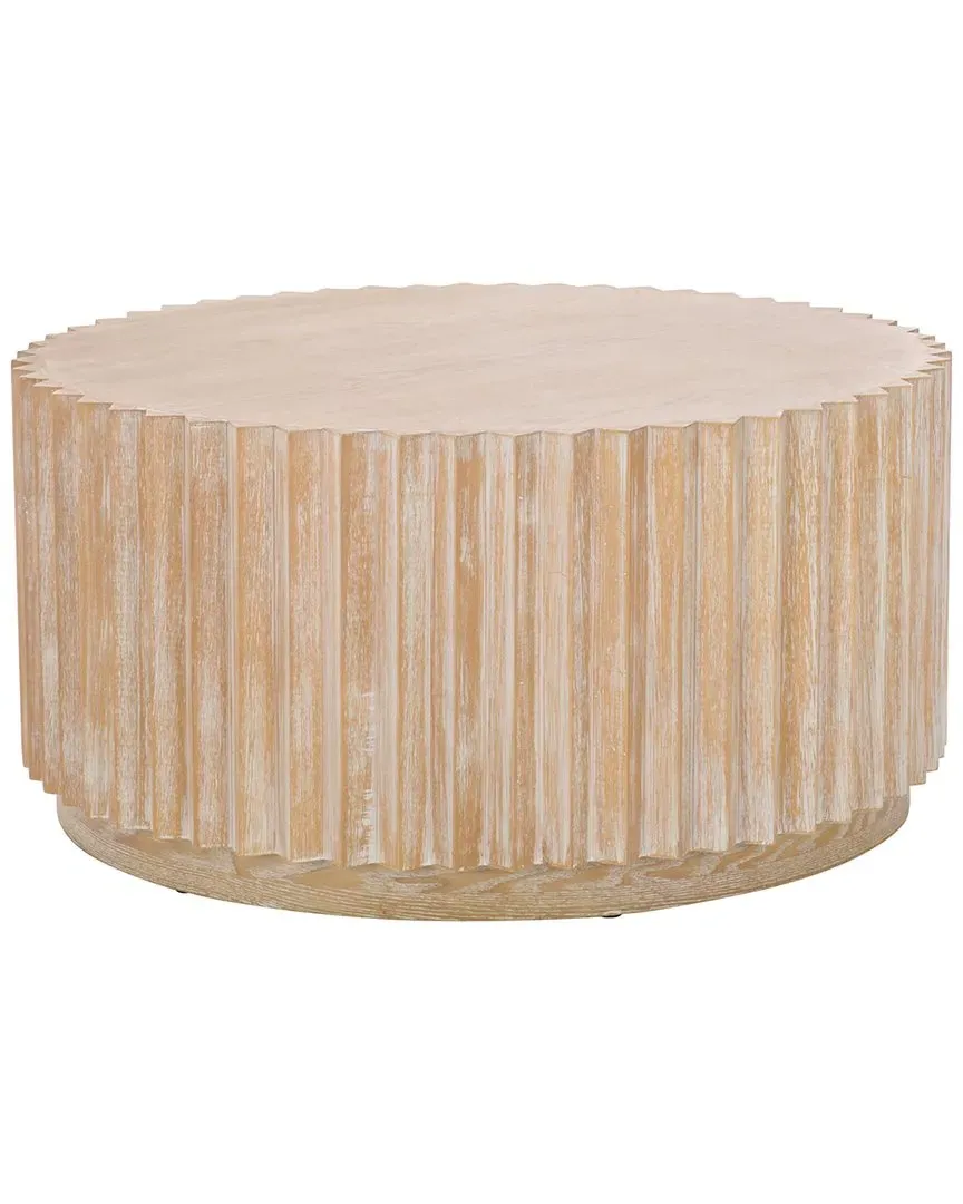 Kanpun Square Coffee Table - Bleached White, Wood