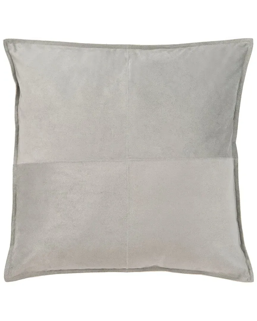 Karya Throw Pillow - Grey, Faux Suede