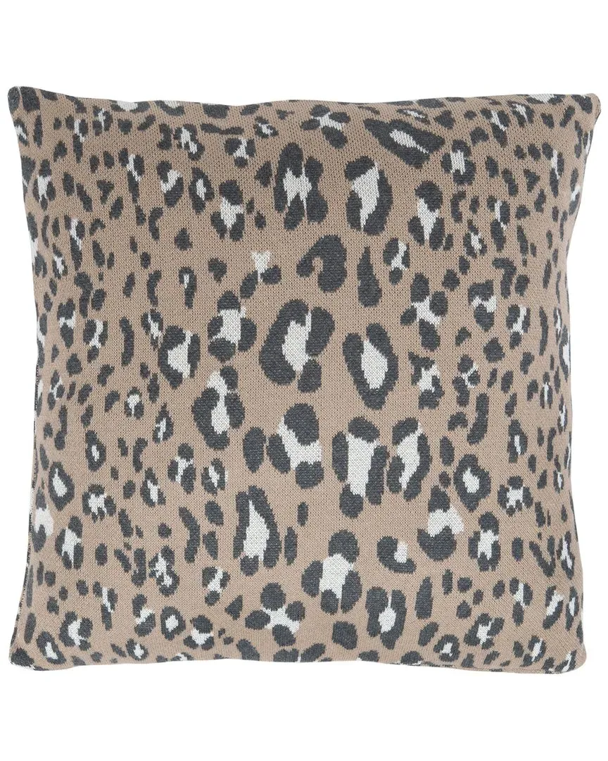 Kasya Leopard Print Pillow - Beige, Cotton image