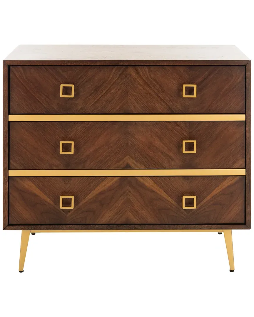 Katia 3-Drawer Chest - Walnut, Wood