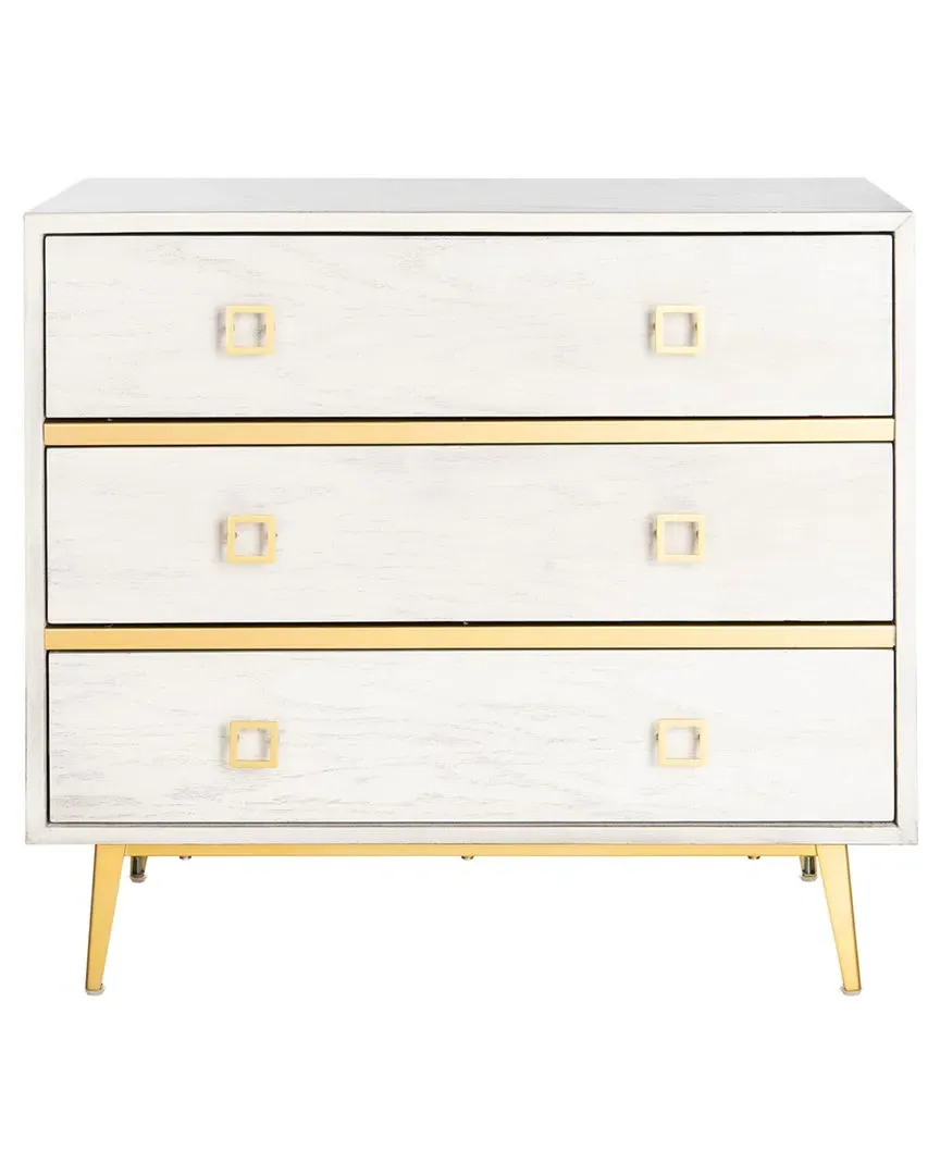 Katia 3-Drawer Chest - White, Wood