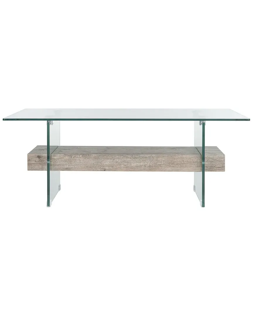 Kayley Glass Coffee Table - Grey Oak image
