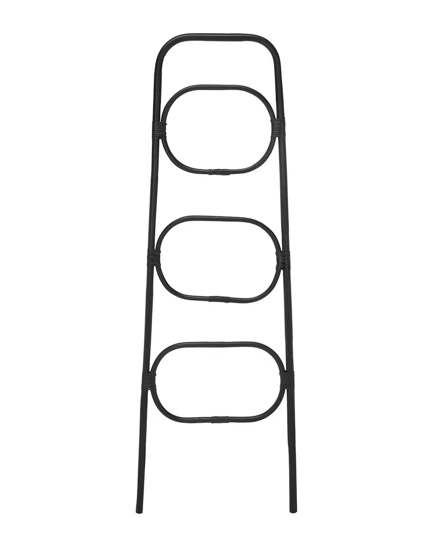 Keita 3-Tier Towel Hanger - Black, Rattan image