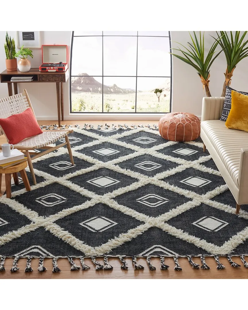 Kenya Hand-Knotted Rug - Black, Wool