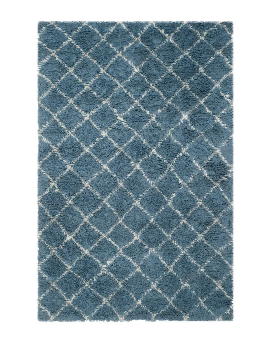 Kenya Hand-Knotted Rug - Blue, Wool