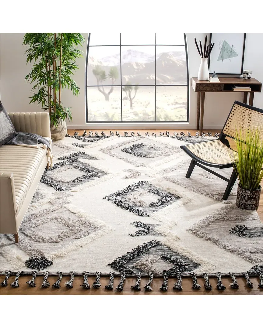 Kenya Hand Woven Wool Rug - Grey
