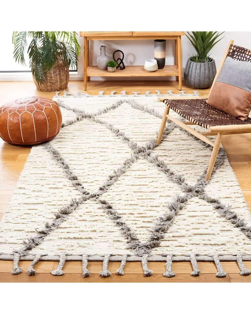 Kenya Hand Woven Wool Rug - Ivory