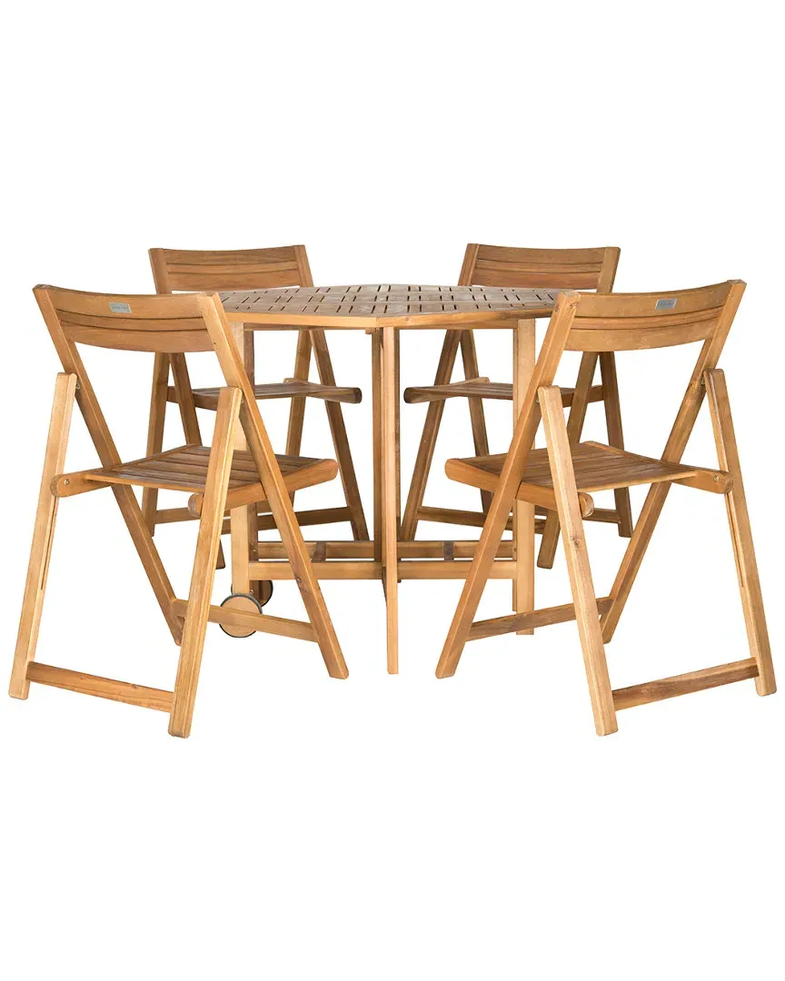 Kerman Outdoor Table & 4 Chairs - Natural, Acacia image