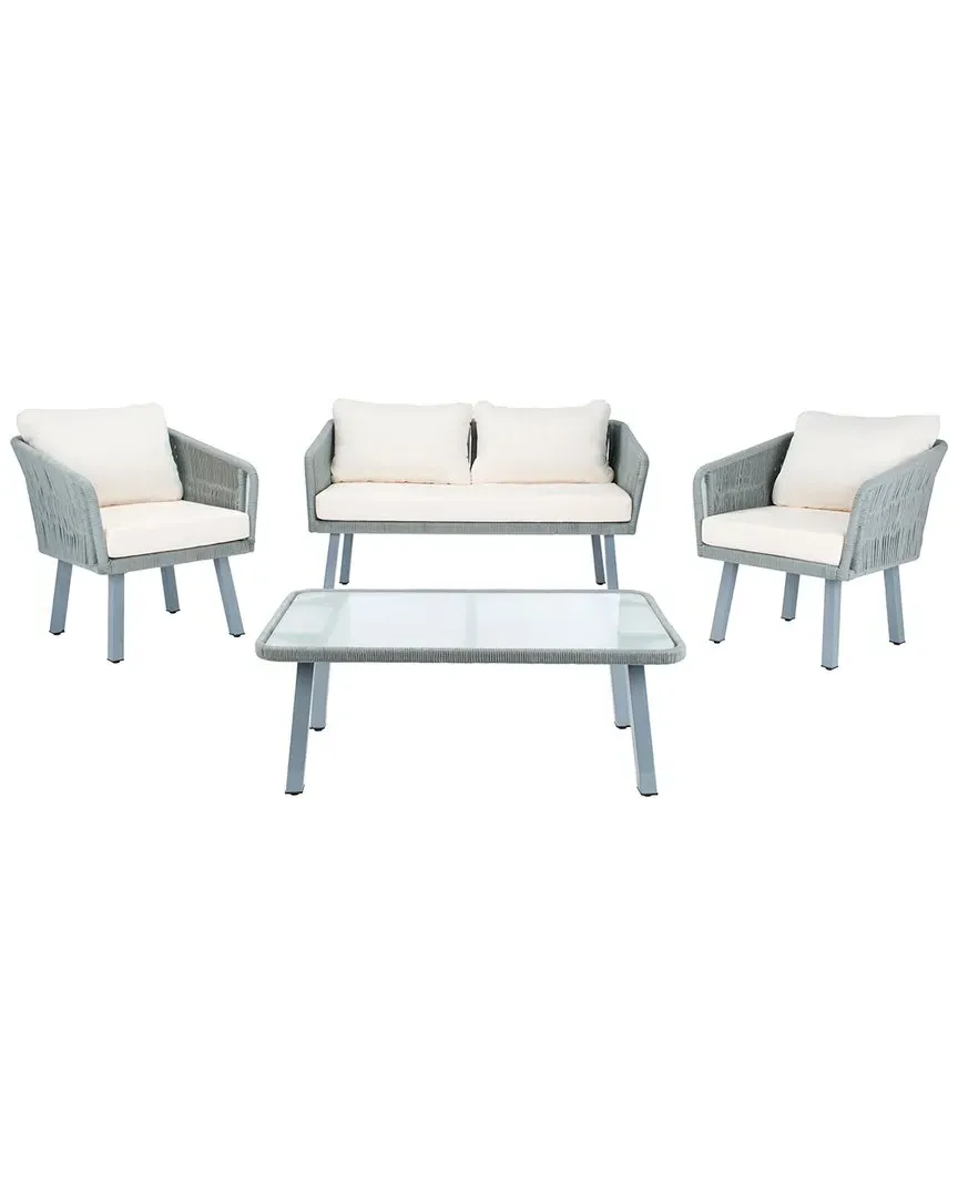 Kerson 4-Piece Outdoor Living Set - Grey, Wicker