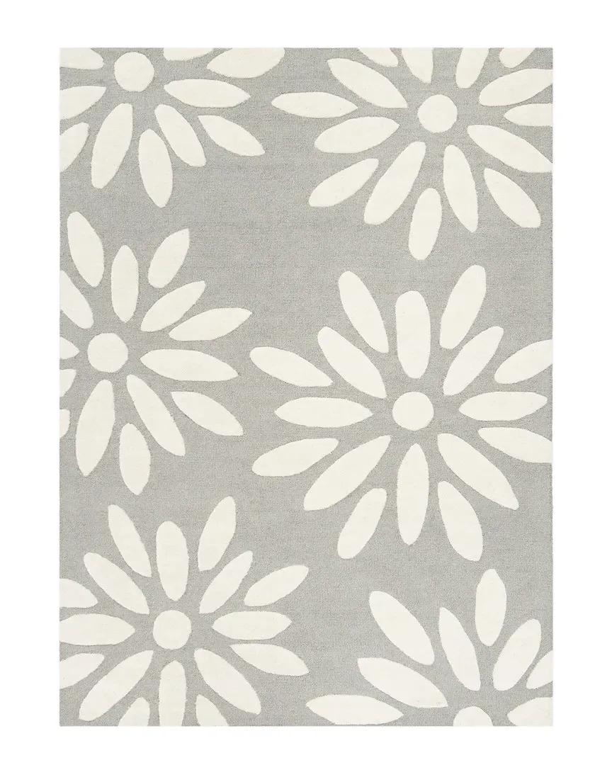Kids Daisy Hand-Tufted Rug - Grey, Wool
