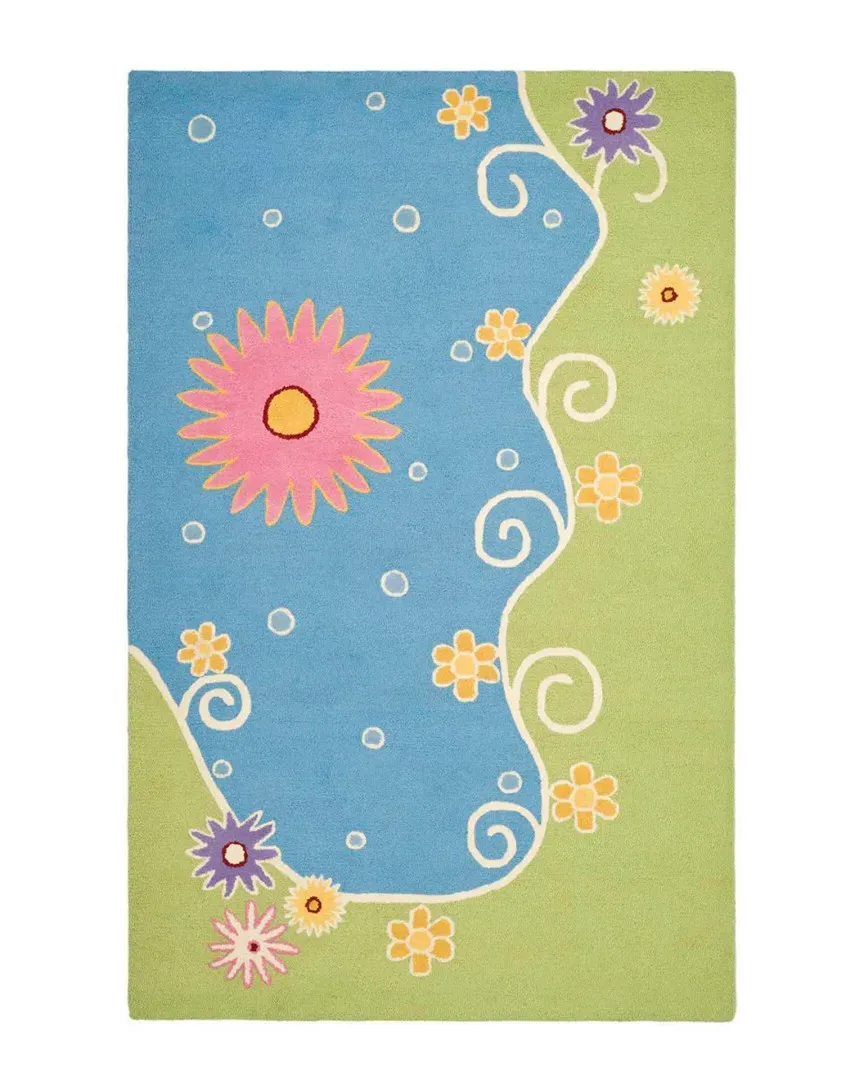 Kids Hand-Tufted Rug - Blue, Wool