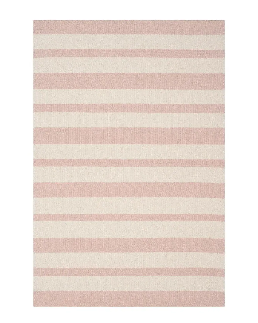 Kids Stripe Hand-Tufted Rug - Pink, Wool