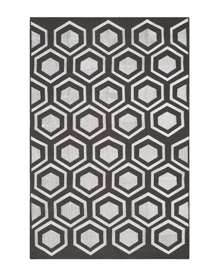 Kilim Flat-Weave Rug - Charcoal, Wool image