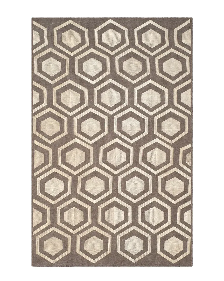 Kilim Flat-Weave Rug - Grey, Wool