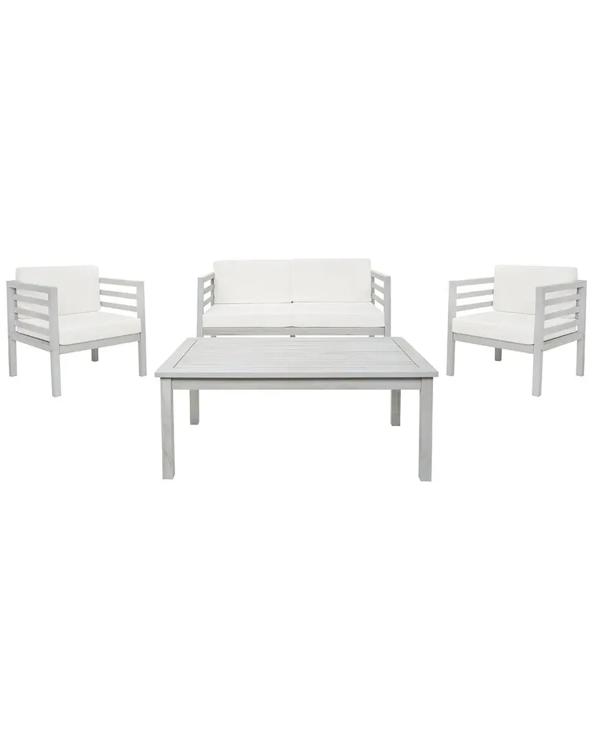 Kinnell 4-Piece Outdoor Living Set - Grey, Wood
