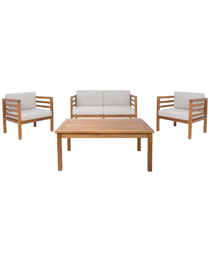 Kinnell 4-Piece Outdoor Living Set - Natural, Wood image