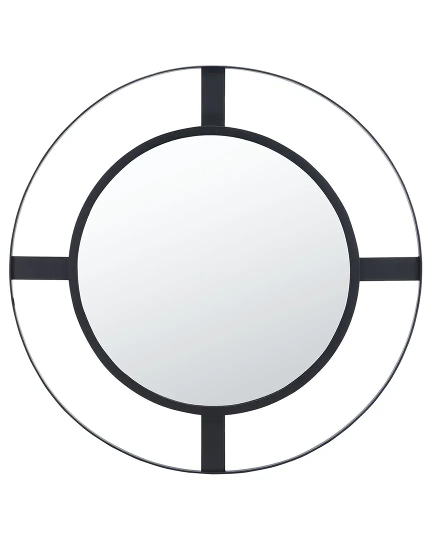 Kirina Round Mirror - Black, Iron image