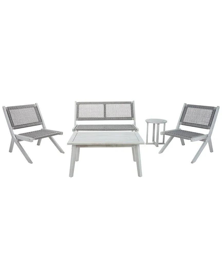 Kobina 5-Piece Outdoor Living Set - Grey, Wood