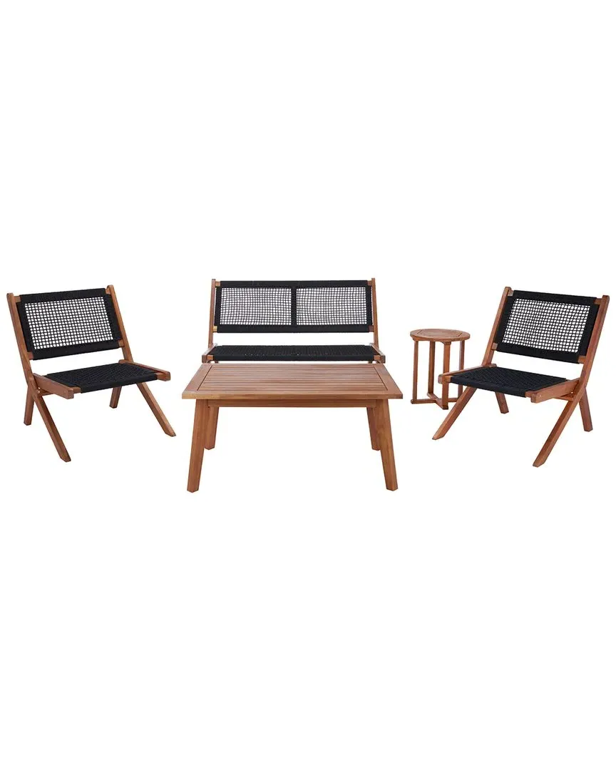 Kobina 5-Piece Outdoor Living Set - Natural, Wood