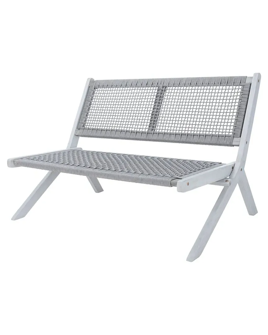 Kobina Outdoor Bench with Folding Design - Grey, Wood