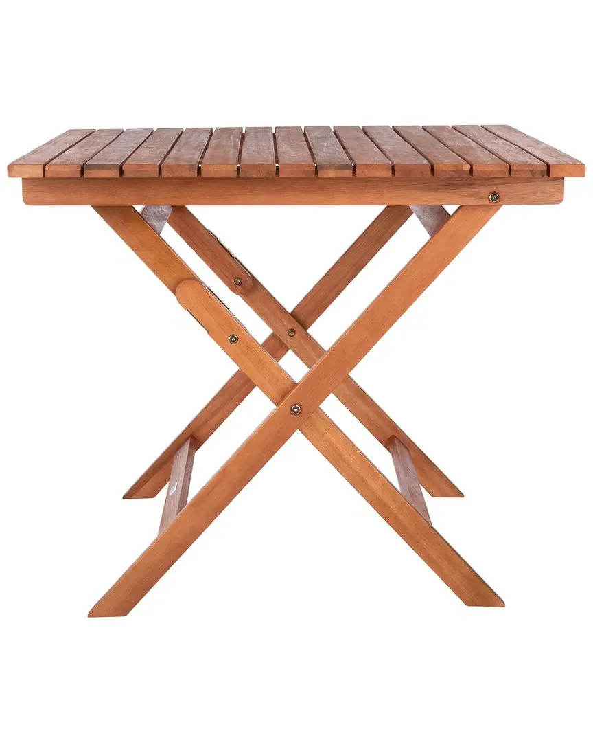 Kresler Square Folding Outdoor Table - Natural, Eucalyptus Wood