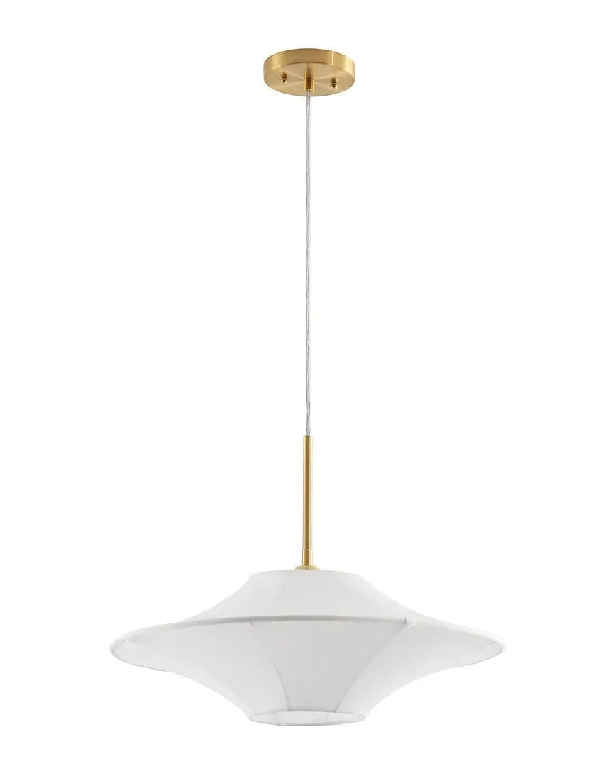 Lanai 20in Pendant Light - White, Fabric