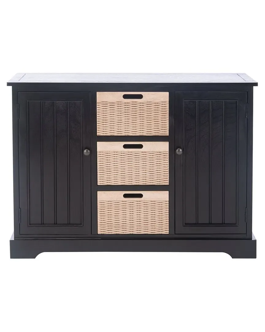 Landers 2 Door Console with 3 Baskets - Black image