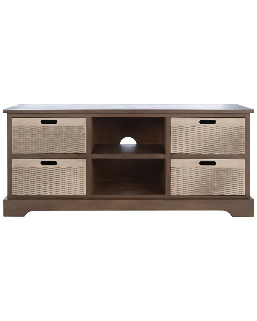 Landers 4-Drawer Media Stand - Brown, Pine