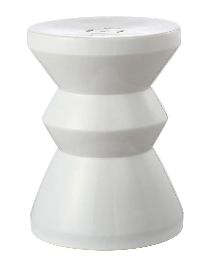 Larsa Garden Stool - White, Ceramic image