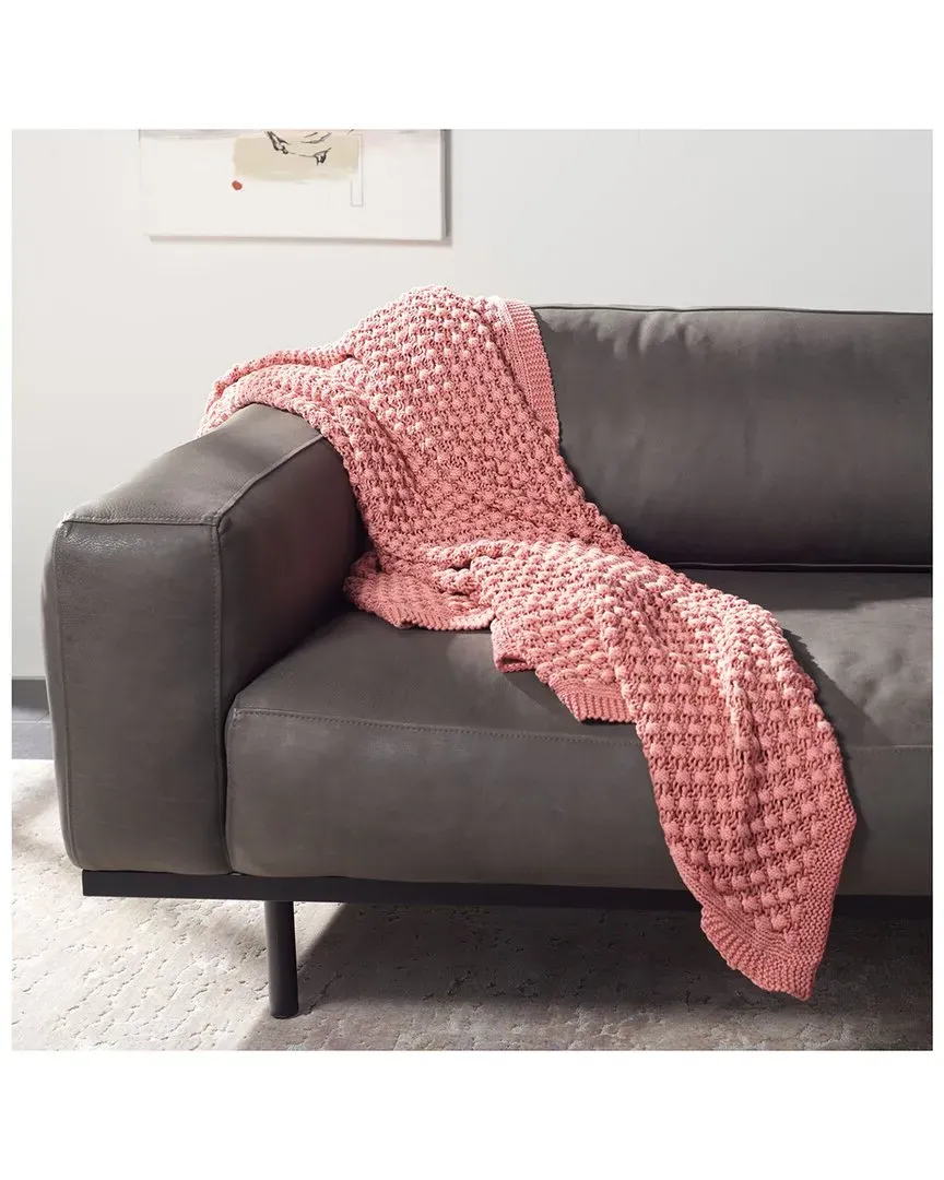 Larza Throw - Pink, Cotton