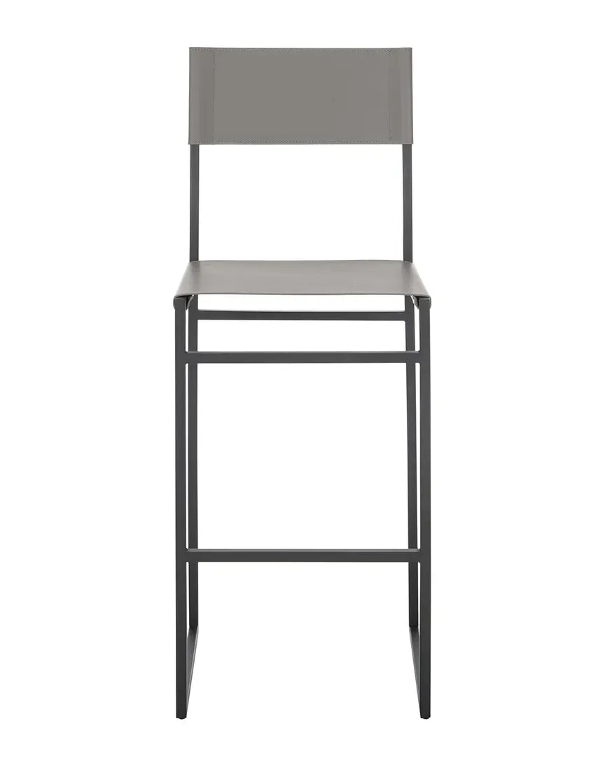 Layne Barstool - Grey, Leather