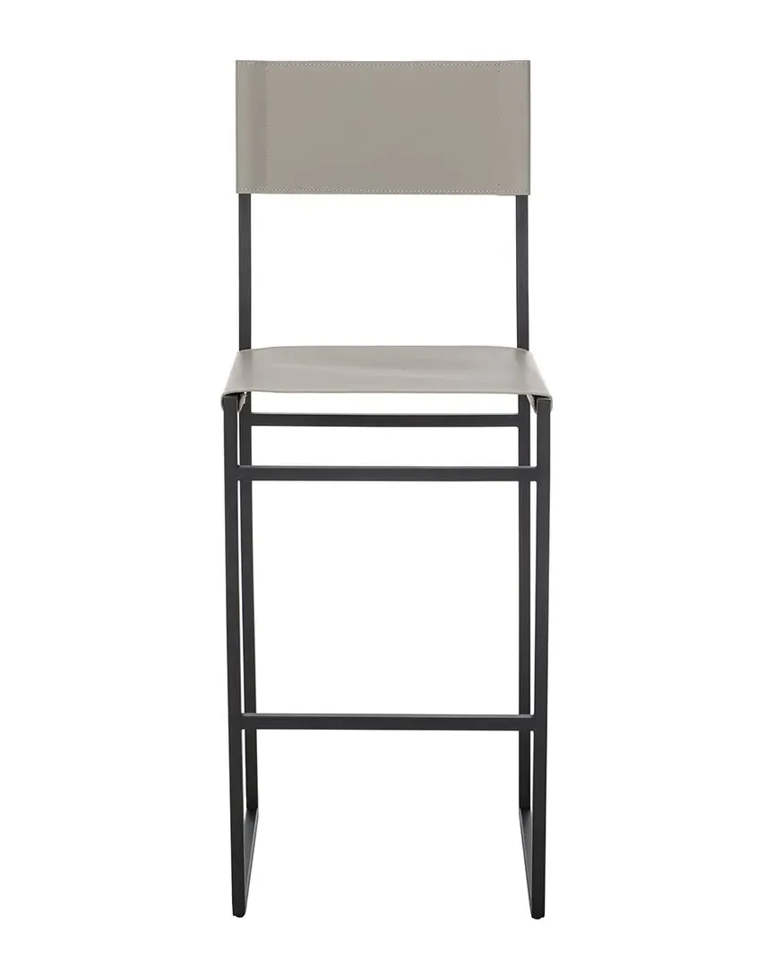 Layne Barstool - Light Grey, Leather