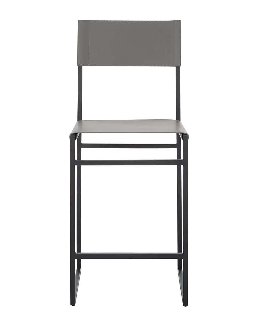 Layne Counter Stool - Grey, Leather image