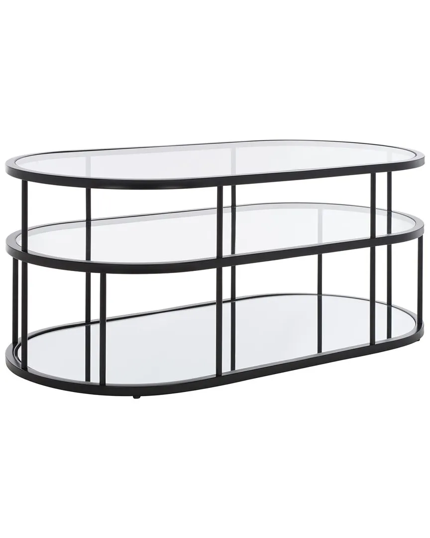 Layta 3 Shelf Coffee Table - Black, Glass