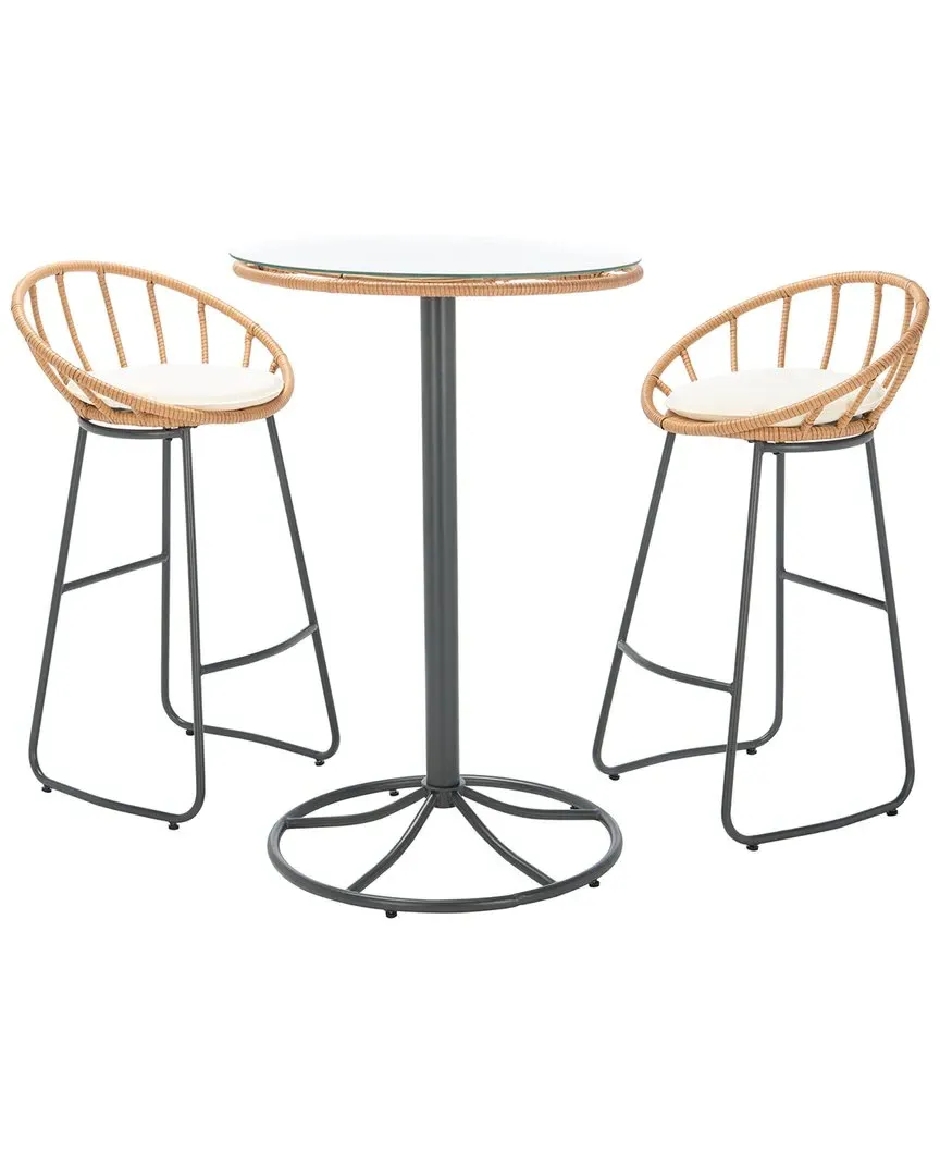 Lersa Outdoor 3-Piece Lounger Set - Natural, PE Rattan image